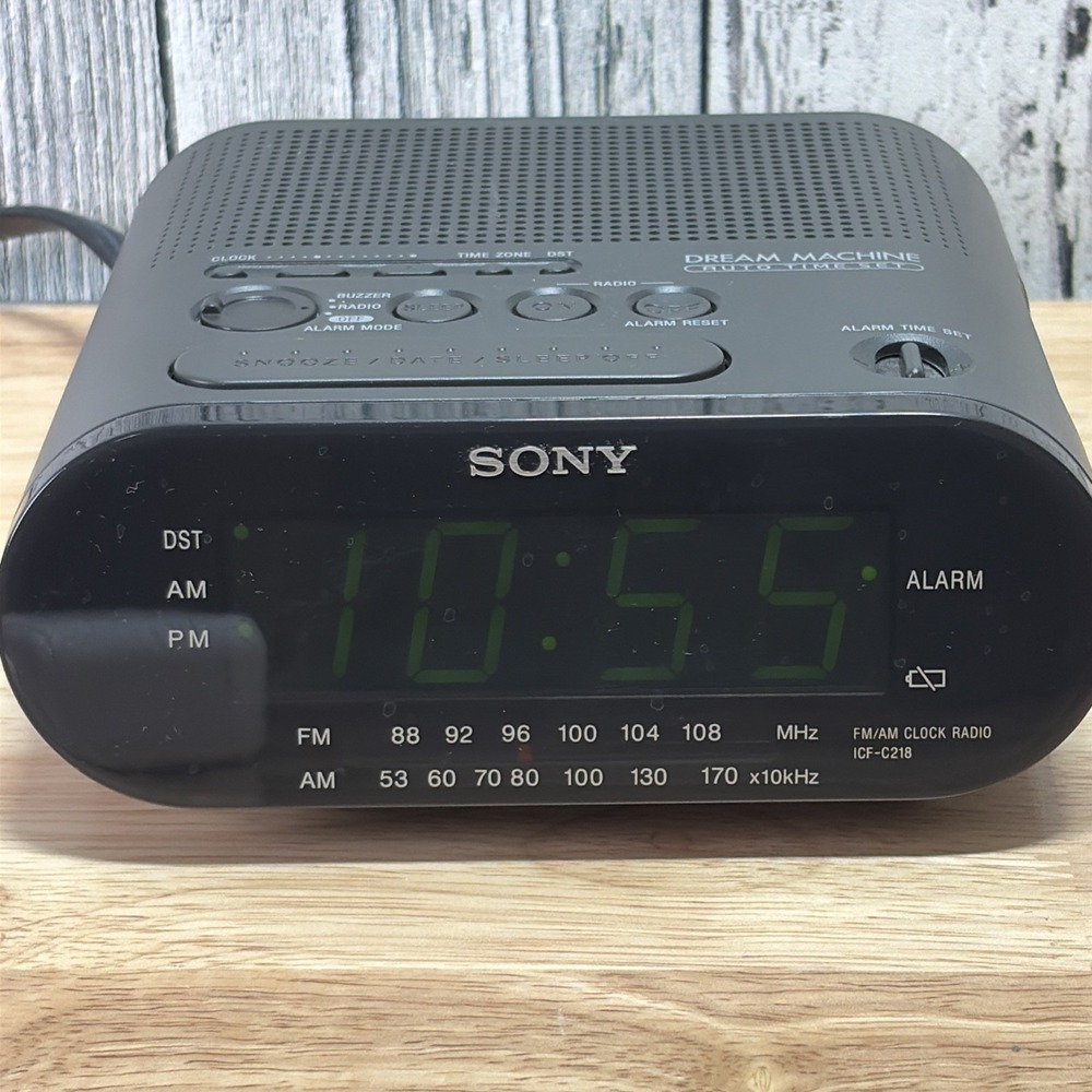 SONY Dream Machine ICF-C218 ⏰ 2006 Digital AM/FM CLOCK RADIO with Alarm & Snooze